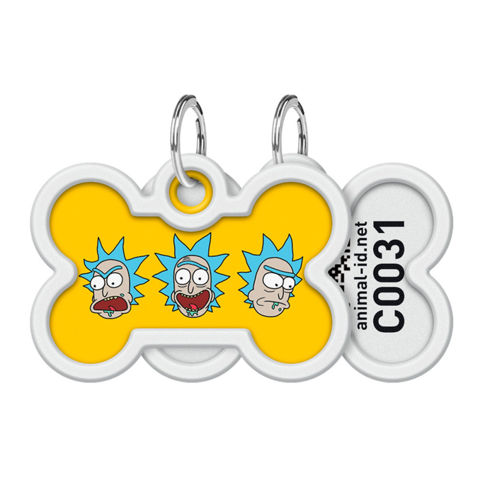 Адресник для собак и кошек металлический WAUDOG Smart ID с QR паспортом, рисунок 