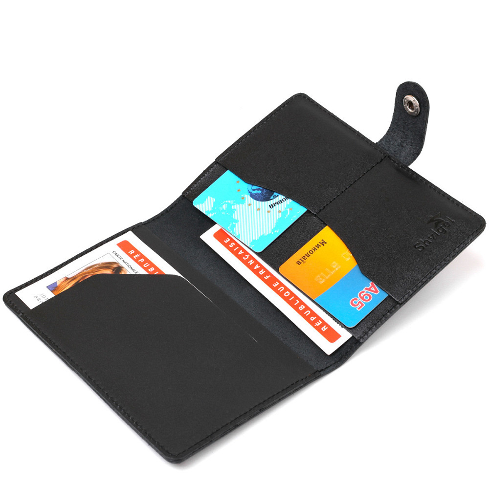 Удобный мужской тревел-кейс из натуральной кожи Shvigel 16523 Черный Киев - изображение 4