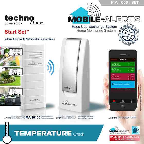 Метеостанция Technoline Mobile Alerts Start Set MA10001 (MA10001) Вінниця
