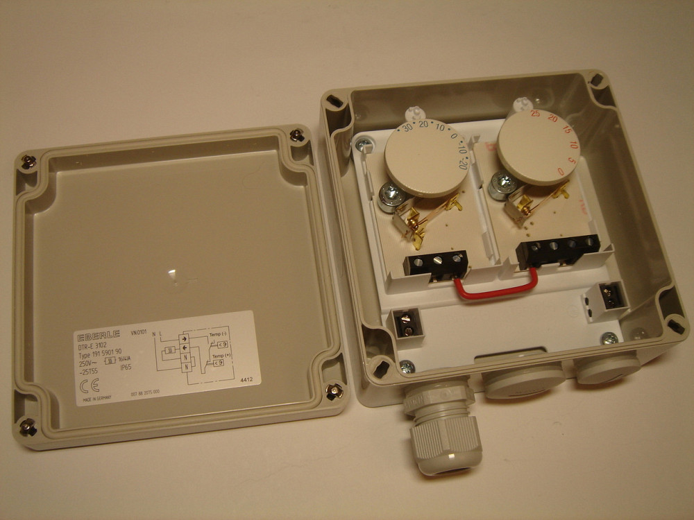 Биметаллический термостат с верхним и нижним пределами по температуре Eberle DTR-E Киев - изображение 1