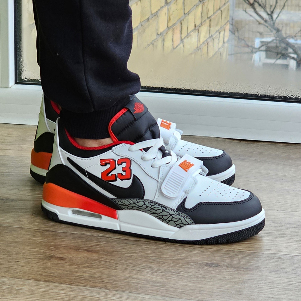 Мужские Кроссовки Nike Jordan Белые Кожаные Джорданы Найк (размеры: 41,42,43,44,45) Видео Обзор Днепр - изображение 6