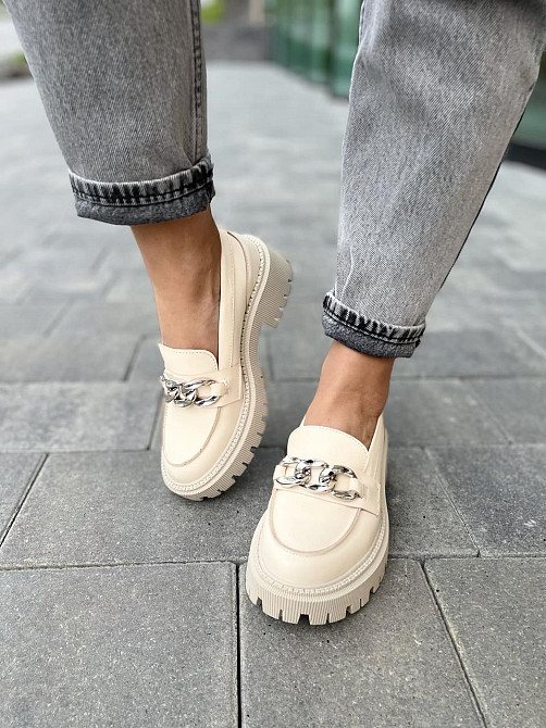 GREMMY Туфлі жіночі GREMMY 200/1 сереб.цепь бежеві (весна-осінь, шкіра натуральна) (4804) лише Коломия - фото 9