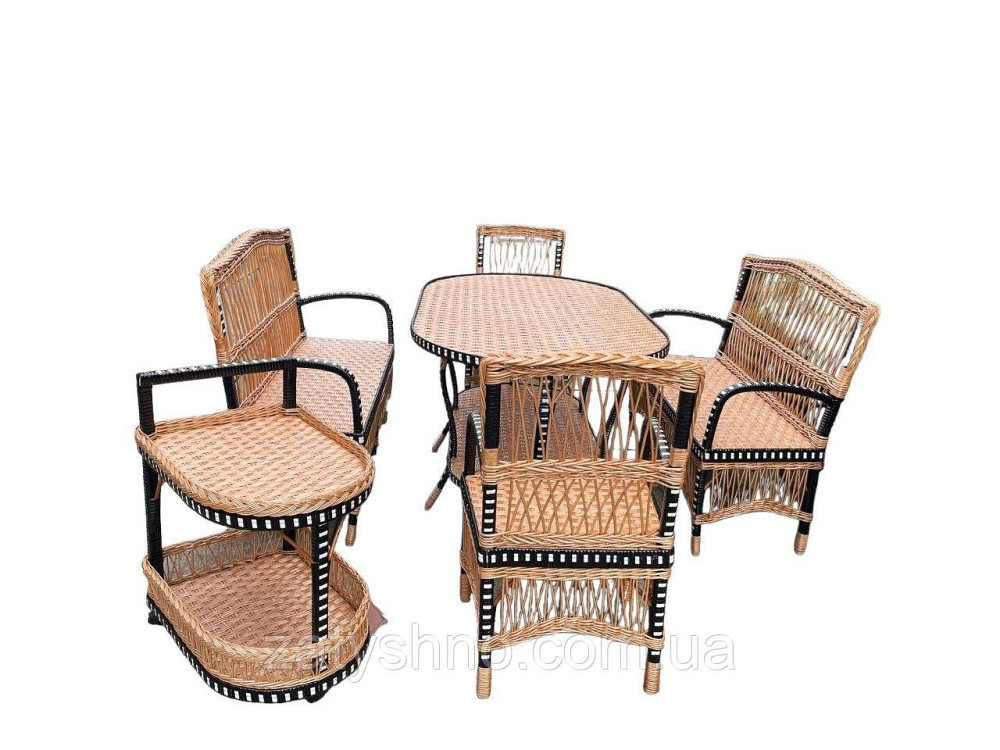 Кухонні плетені меблі з лози Київ - фото 5