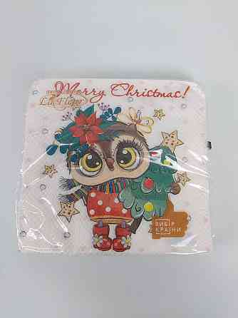 Новорічна серветка (ЗЗХЗЗ, 16 шт.) La Fleur "Новорічна сова" (1 пачка) Харків