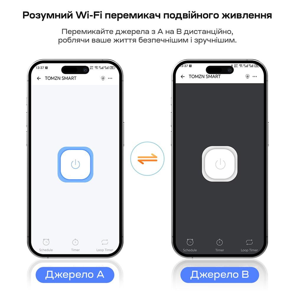 Автоматичний перемикач (АВР) під DIN-рейку з Wi-Fi TOMZN TOQ7e-125/4P 125A 4 полюси (51-00121) Киев - изображение 6