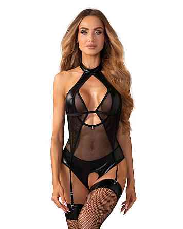 Боді Obsessive Dominna crotchless teddy L/XL Sex Aura Київ