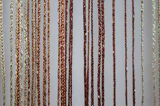 Штори-нитки "Кісея" з люрексом Бежевий з помаранчево-коричневим 300х300см 1 шт (61-032) Київ