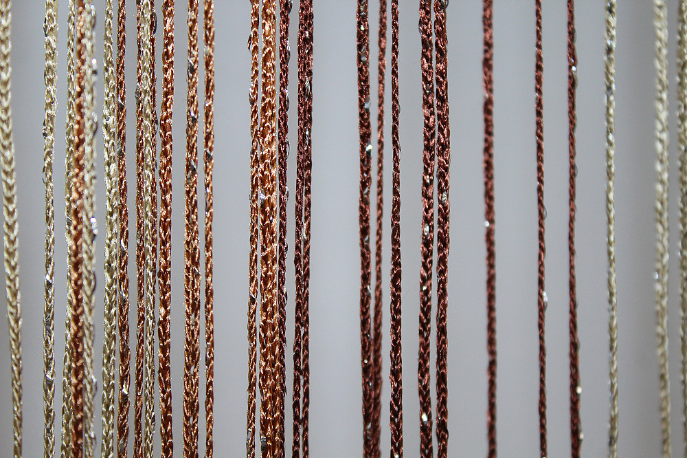 Штори-нитки "Кісея" з люрексом Бежевий з помаранчево-коричневим 300х300см 1 шт (61-032) Київ - фото 6