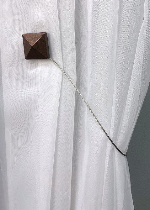 Магниты для штор и гардин Квадрат набор 2 шт Коричневый (81-130) Киев - изображение 2