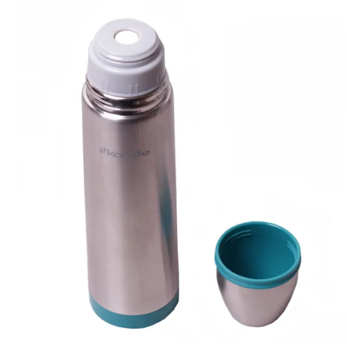 Термос 1л з нерж.сталі із пластику зі вставками і чохлом KAMILLE Житомир - фото 8