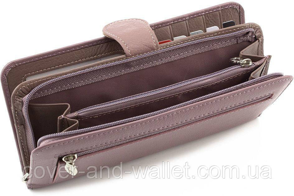 Стильный модный женский кошелек на кнопке и молнии из натуральной кожи Marco Coverna MC 031-950 Киев - изображение 3
