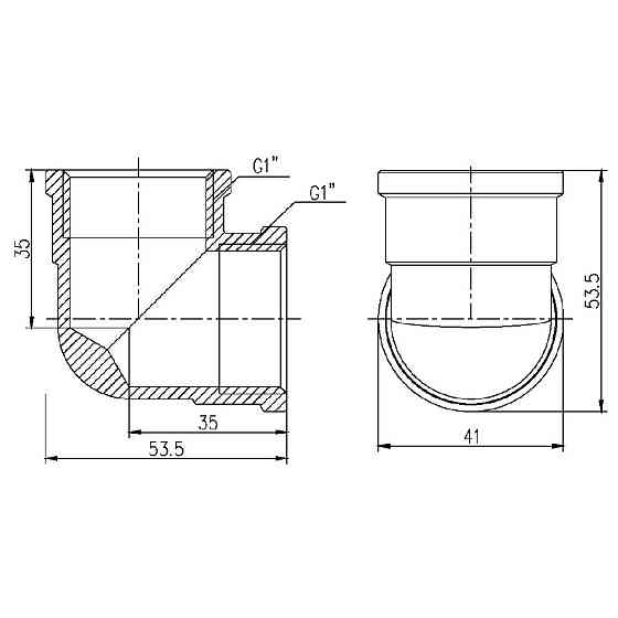 Куточок Thermo Alliance Forte 1" ВВ SF36825 Київ