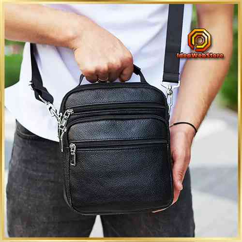 Мужская черная кожаная сумка-мессенджер Bexhill A25-228C Киев