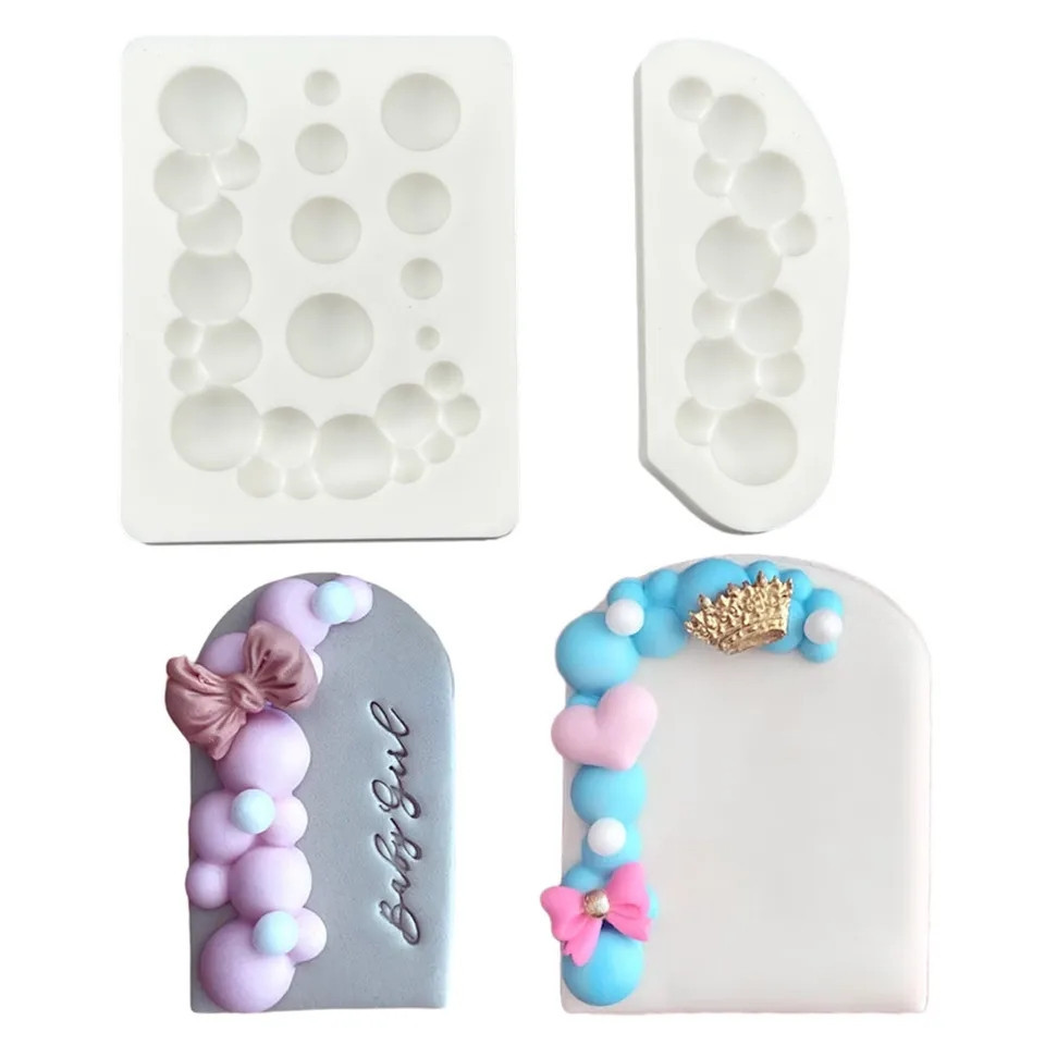 Молд силиконовый Шарики 2 штуки серый Киев - изображение 4