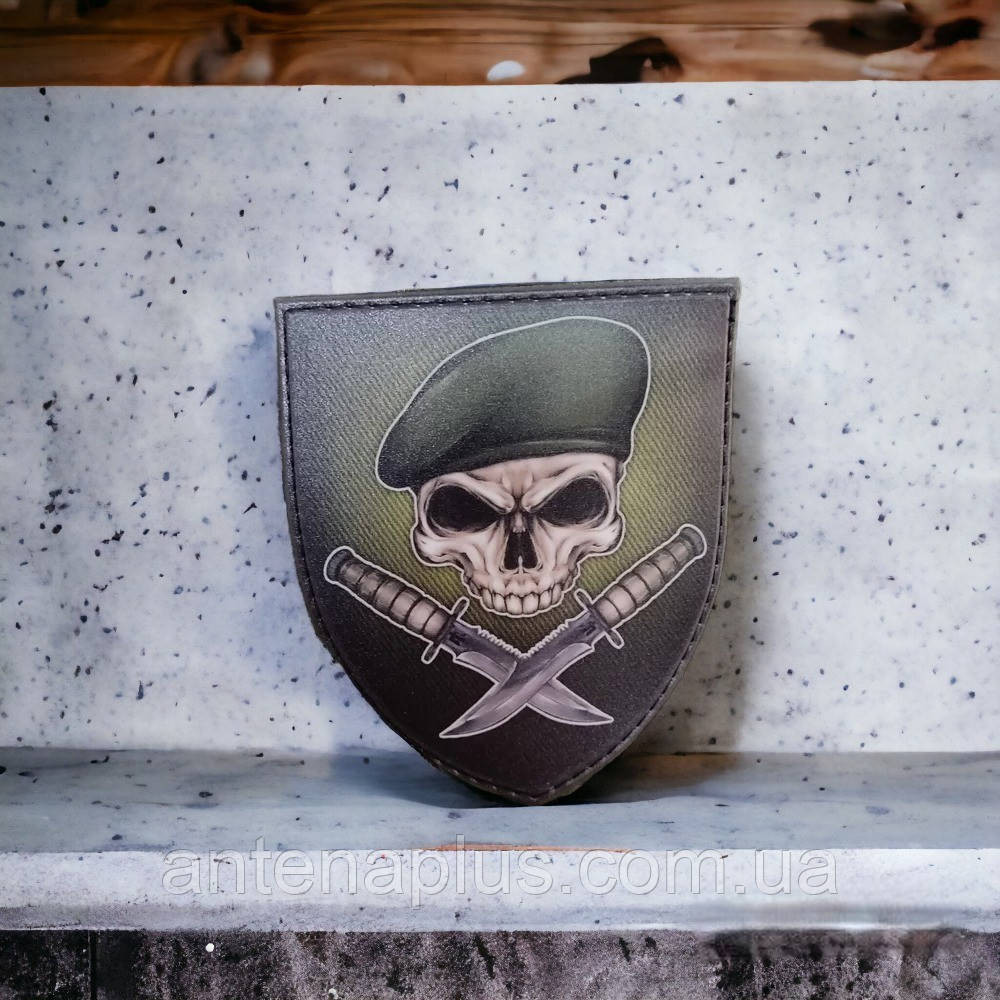 Череп в береті з ножами шеврон / патч Київ - фото 2