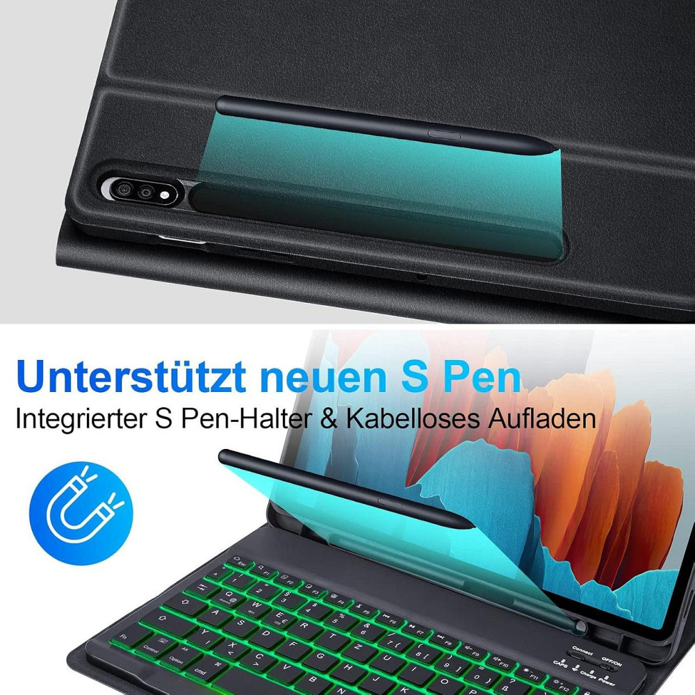 Фирменный чехол-книжка с Bluetooth клавиатурой для планшета Samsung Galaxy Tab S8 2022/ S7 2020 11 дюймов Днепр - изображение 8