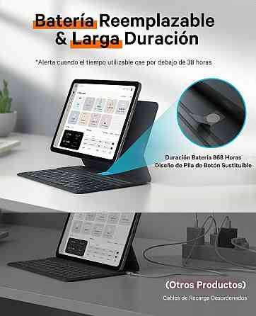 Клавіатура-чохол для iPad Air 2024 11”, Air 5/Air 4 10.9”, iPad Pro 11 4, 3, 2, 1 покоління, магнітна, ультратонка, сіра QWERTY Київ