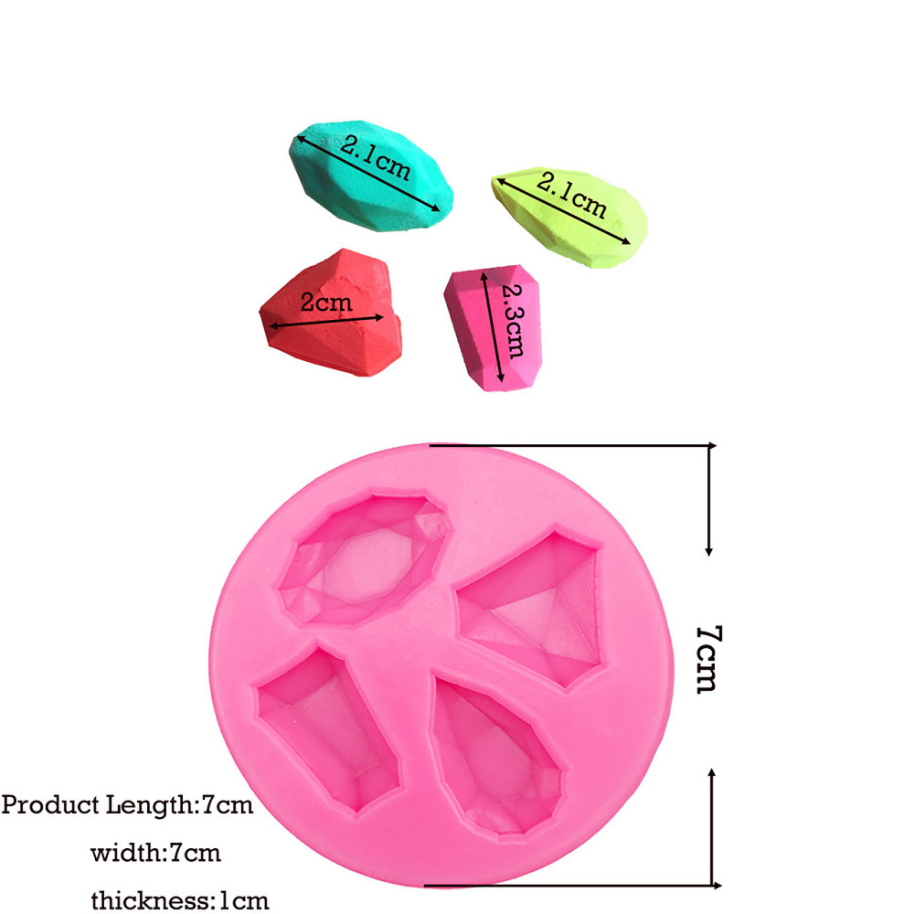 Молд силіконовий Діаманти 70 мм рожевий Київ - фото 2