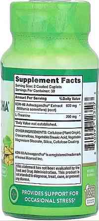 Ашваганда плюс L-Теанин Nature's Truth KSM-66 Ashwagandha Plus L-Theanine 600 мг 60 капс Киев
