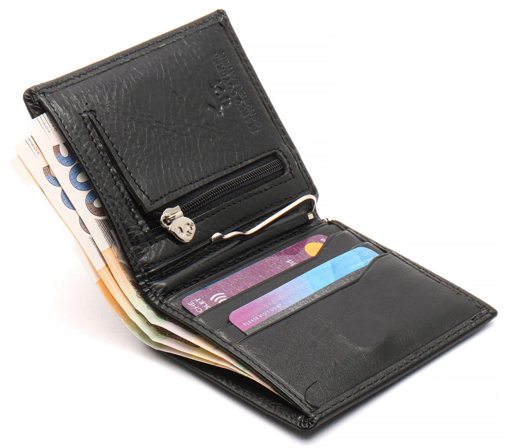 Чорне маленьке портмоне на магніті MARCO COVERNA Київ - фото 6