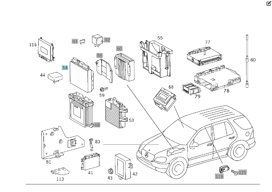 Mercedes-Benz  A1635456132 Блок керування ESP ML W163 Одеса - фото 2