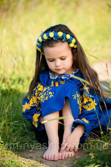Сукня вишиванка синьо-жовта Квіткова польяна Кривой Рог - изображение 9