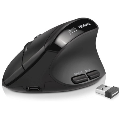 Мышка REAL-EL RM-490W Wireless/Bluetooth Black (EL123200058) Винница - изображение 8