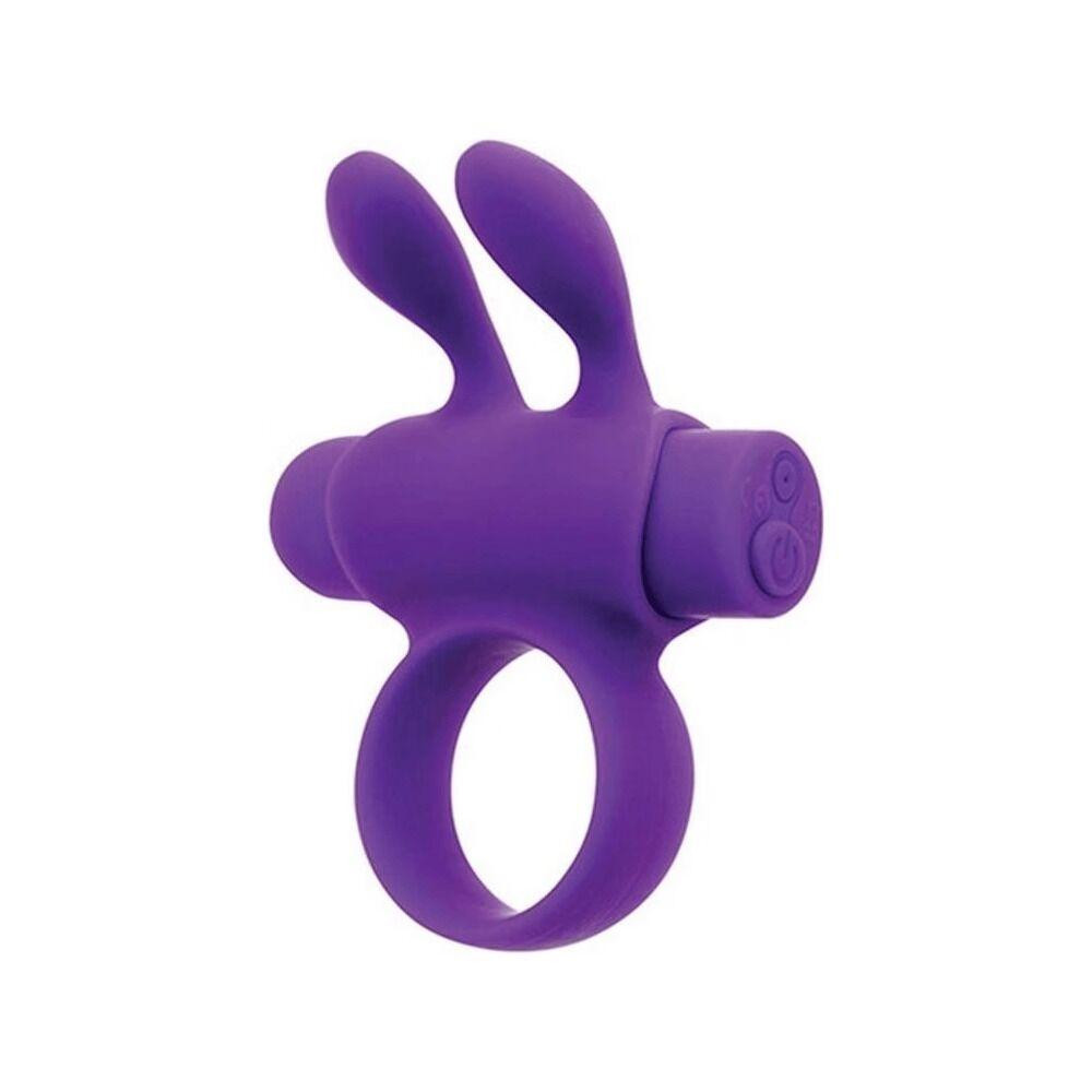 Ерекційне віброкільце S Pleasures Premium Rabbit Ring фіолетове, зі знімною віброкулею та вушками Sex Aura Київ - фото 1