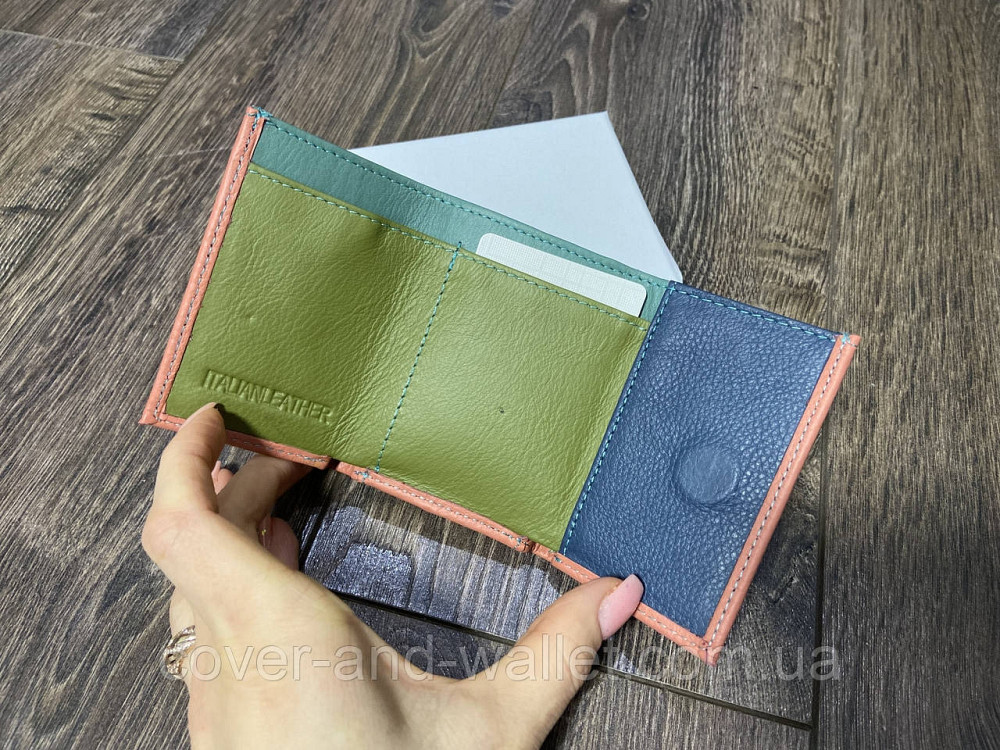 Мініатюрний жіночий гаманець з натуральної шкіри помаранчевого кольору ST Leather 440 Київ - фото 3