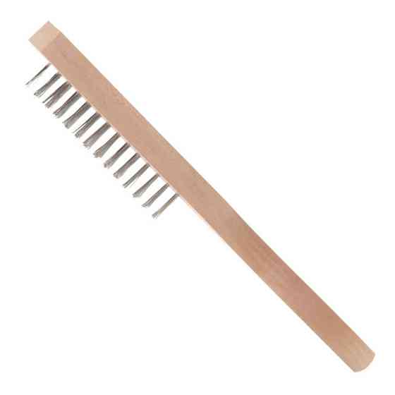 Щітка ручна, 5-рядна, корпус із дерева, cталевий дріт INTERTOOL BT-0003 Київ
