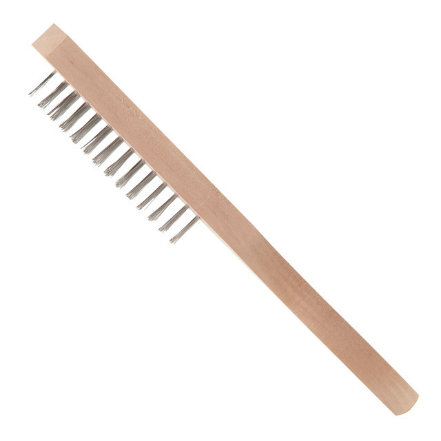 Щітка ручна, 5-рядна, корпус із дерева, cталевий дріт INTERTOOL BT-0003 Київ - фото 4