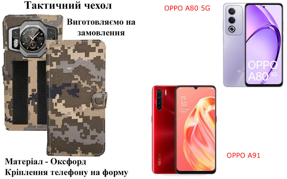 Тактичний чохол для Motorola Moto G56 5G, кріпиться до спорядження на липучці Київ - фото 1