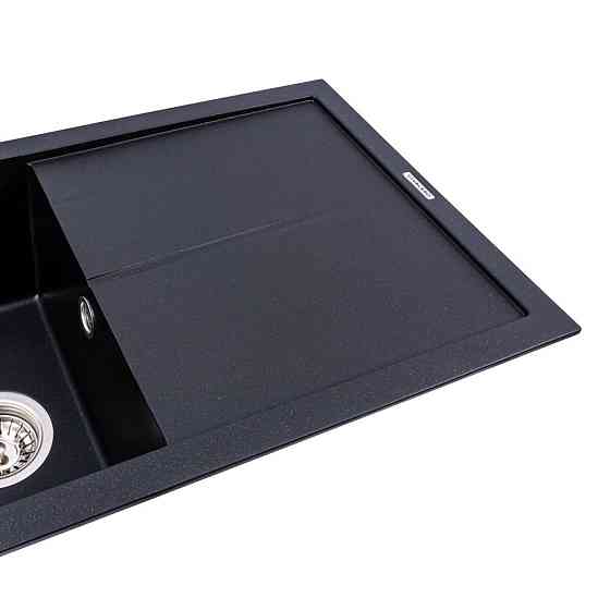 VALESO Гранітна мийка для кухні VALESO SOLID 7843 матова Чорний металік Київ