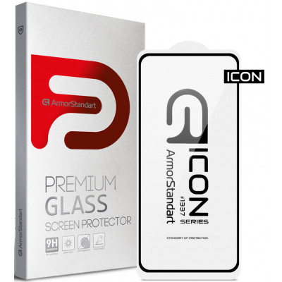 Стекло защитное Armorstandart Icon Xiaomi Redmi Note 10 5G/Poco M3 Pro Black (ARM59304) Винница - изображение 1