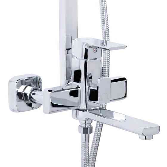 Душова система з виливом для ванни Lidz Dozorca 1030 на три споживача хром Київ