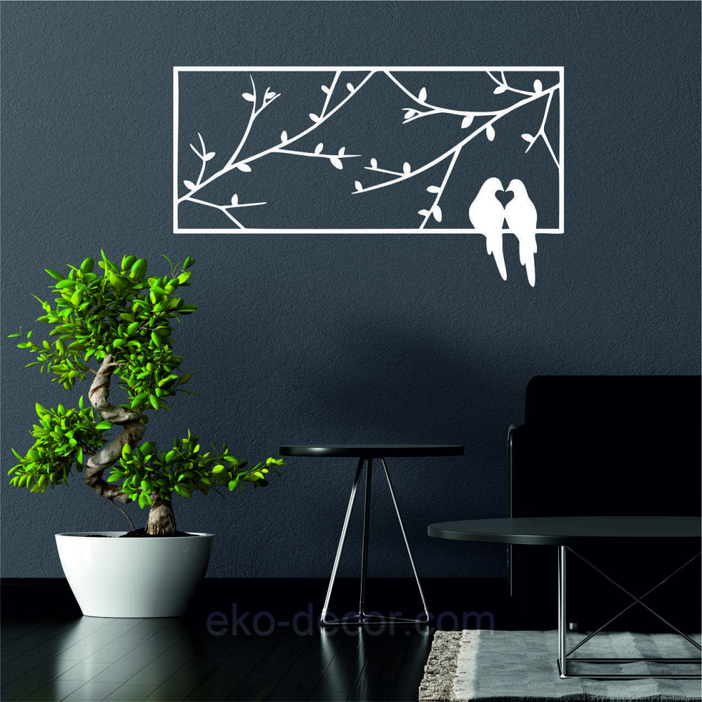 Декоративное настенное Панно «Птица», Декор на стену 50*29 см, Белый Киев - изображение 3