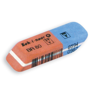 Ластик Koh-i-Noor комбинированный BlueStar, 6521/80 (полибег 2 шт) (6521/80/2/P) Винница - изображение 1