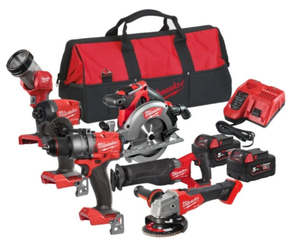 Набор из 6-ти инструментов бесщеточных аккумуляторных M18 FPP6G3-502B MILWAUKEE (M18 FPD3 18V акум ударная дрель; Одесса - изображение 5