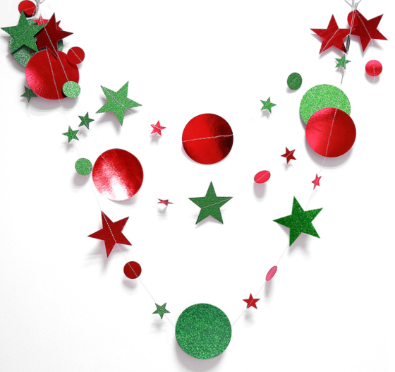 Гірлянда новорічна на нитці 4 м червоно-зелений Київ