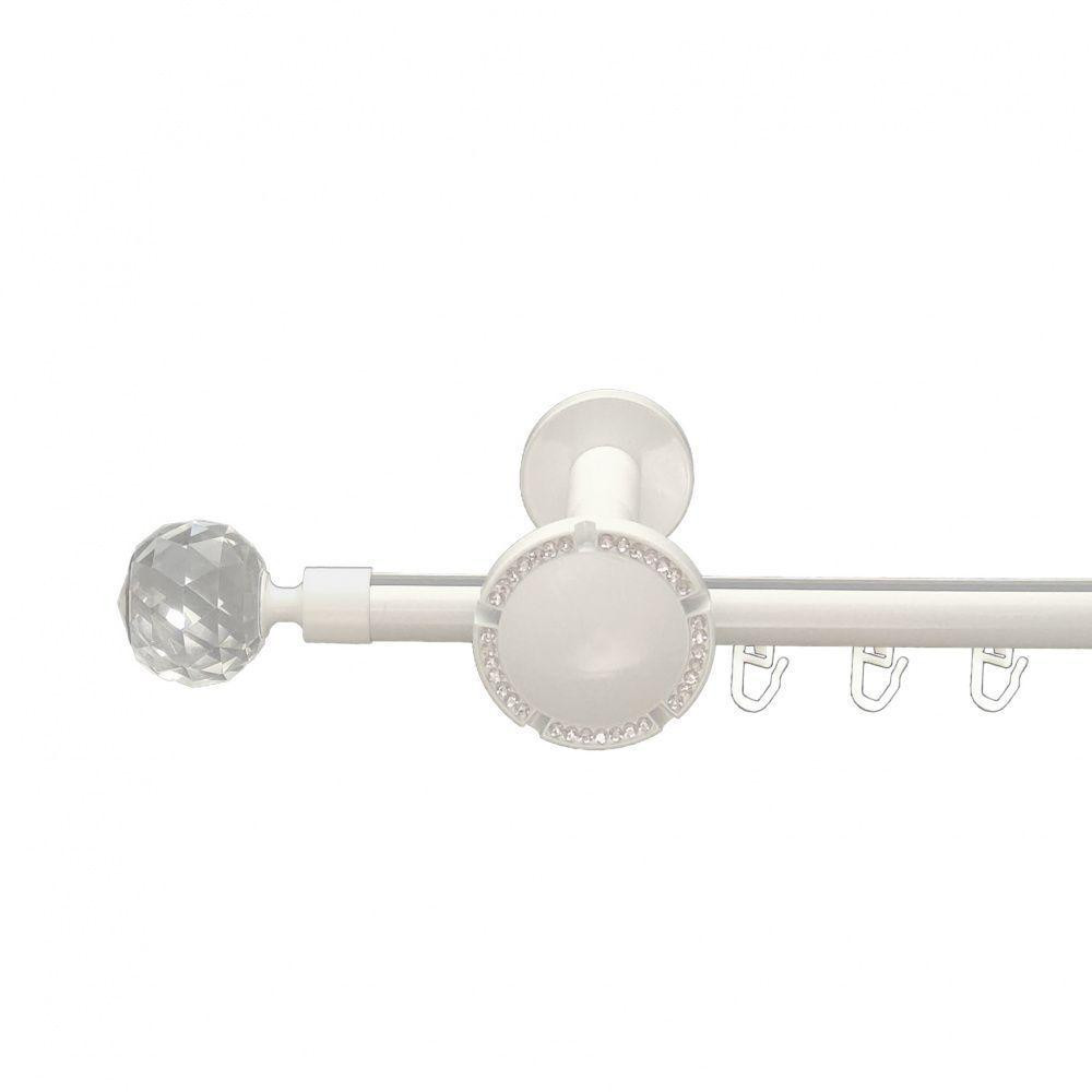 Карниз Orvit Люміера металевий однорядний розета реверс фламо профільна труба  Арктіс 19 мм 200 см (00-00013191) Львів - фото 1