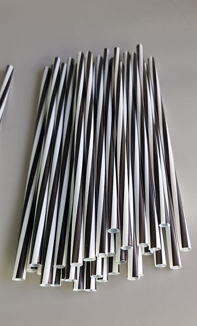 Трубочки широкі для напоїв d8 25см Гвинтові зебра (500 шт) Харків - фото 1