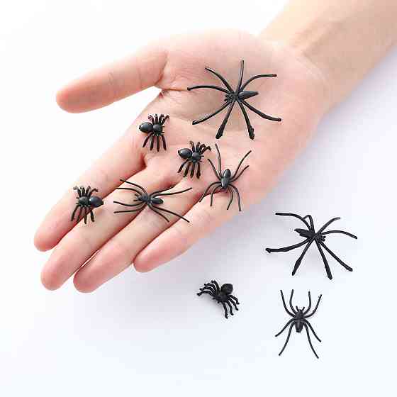 Набор пауков для Хэллоуин 150 штук черный Киев
