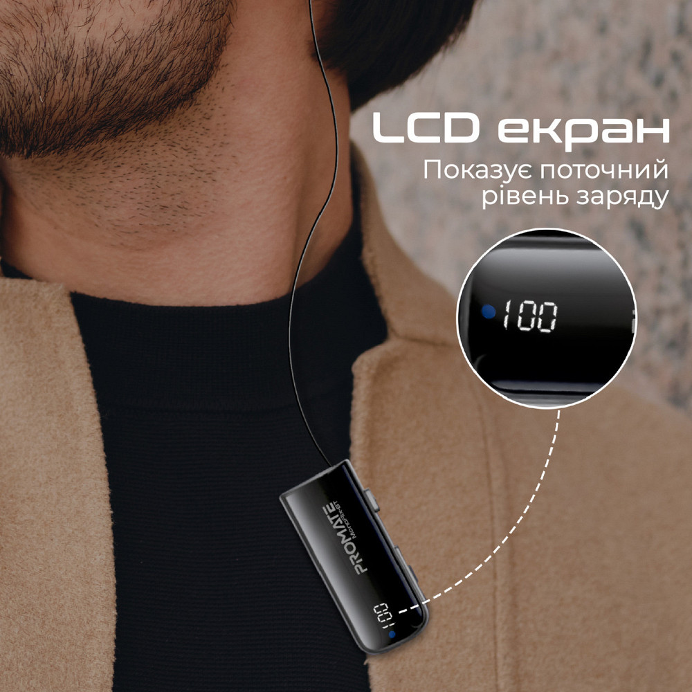 Bluetooth-гарнітура Promate Monoflix-bt Black ( Чорний ) Харків - фото 4