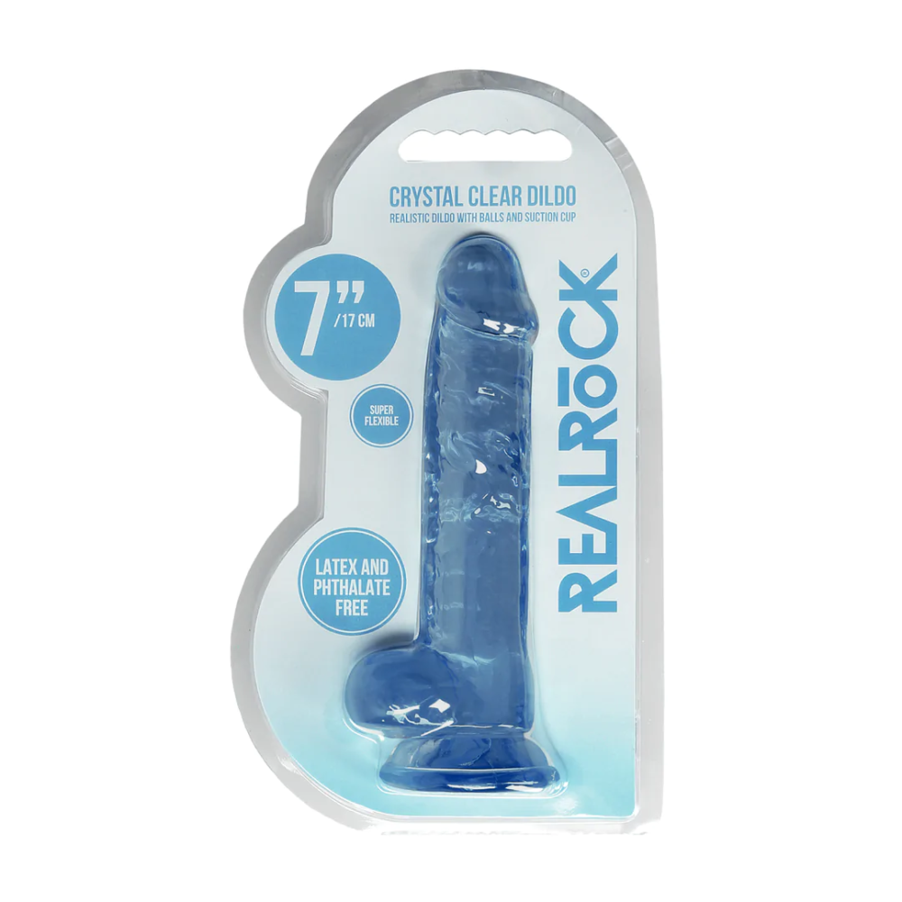 Фалоімітатор - Realrock Dildo 7" Blue Sex Aura Київ - фото 2