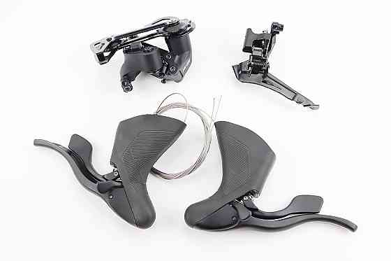 Комплект перемикання (групсет) 2x7 швидкостей, чорні R2, 4 деталі Київ