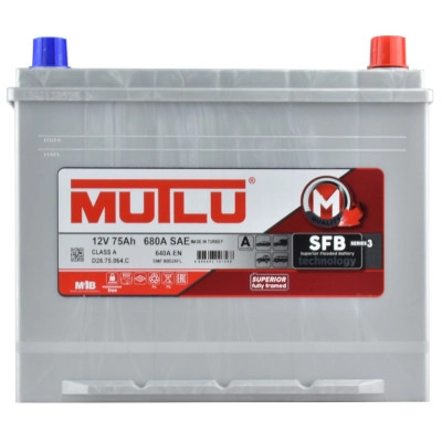 Акумулятор автомобільний MUTLU 6СТ-75 (0) Asia SFB D26.75.064.C Вінниця - фото 1