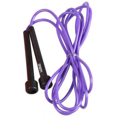 Скакалка LiveUp PVC Jump Rope LS3115-p в тубусі чорний/фіолетовий 275x0.5см (6951376100648) Вінниця