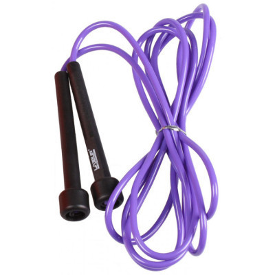 Скакалка LiveUp PVC Jump Rope LS3115-p в тубусі чорний/фіолетовий 275x0.5см (6951376100648) Вінниця - фото 1