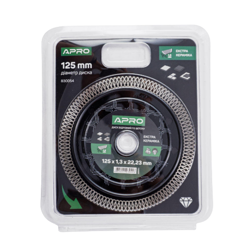 Диск алмазний d125мм*1,3*22,23мм Кераміка Екстра APRO Житомир - изображение 4