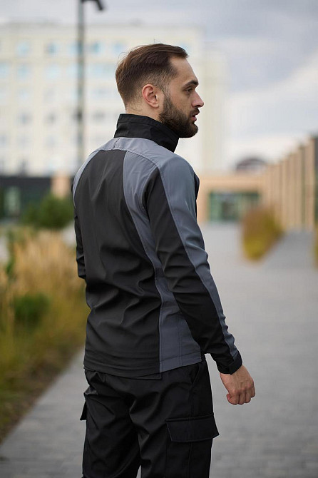 Чоловічий костюм Intruder Softshell куртка спортивна та штани карго весна осінь сірий + чорний L Одеса - фото 3